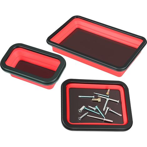 Plateau Magnétique Pour Vis Tri d'outils, visserie et écrous par aimant  Lot de 3 coupelles magnétiques pour petites pièces Rangement pour mécanicien garage réparation auto entretien montage (1/5)