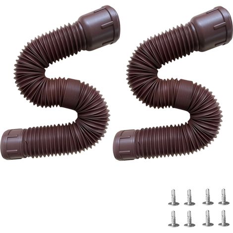 YISSALE -Outillage -Rallonge de gouttière flexible extensible - Tuyau de descente télescopique pour évacuation des eaux de pluie - Maison, garage, abri de jardin, carport (1/5)