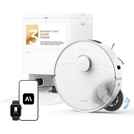 MOVA E50 Ultra Saugroboter 30.000 Pa mit Auto-Entleerung und MaxiReach™-Mopp für gründliche Reinigung