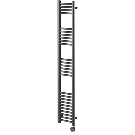 Wholesale Domestic Pizarro Colore Gunmetal Grey 1600mm x 300mm Straight Digital Thermostatic Electric Heated Towel Rail (1/5)