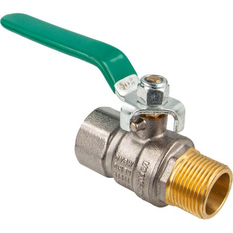 UNIWATER Trinkwasser-Kugelhahn mit Stahlhebel Außen- x Innengewinde 1/2 Zoll (DN 15), Typ 1495 (1/5)