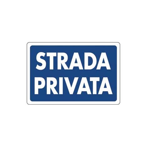Cartello Strada Privata 30 CMX20H 10 Pezzi