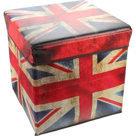 Pouf de Rangement Pliable Grand Format Motif Drapeau Britannique (1/5)