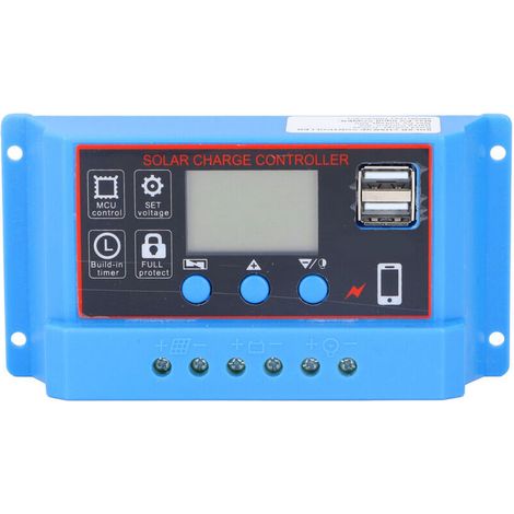 Régulateur de Charge PWM 30A pour Panneau Solaire 12V/24V avec Écran LCD (1/5)