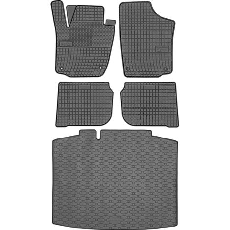 Skoda Rapid Spaceback (10/2013-03/2019) - Juego de alfombrillas de goma para coche + alfombrilla para maletero. (1/5)