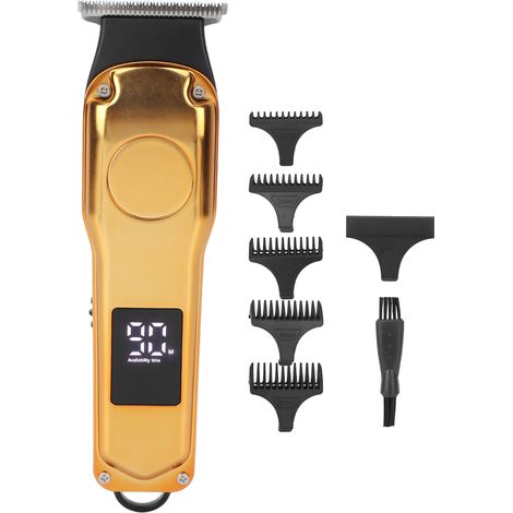 Tondeuse à cheveux électrique avec 5 sabots de guidage, haute vitesse et faible bruit, rechargeable par USB. (1/5)
