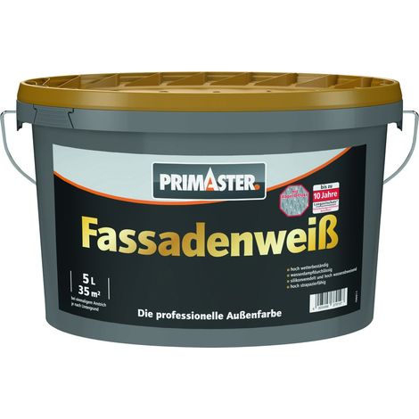 Primaster Fassadenweiß 5 L weiß Außen