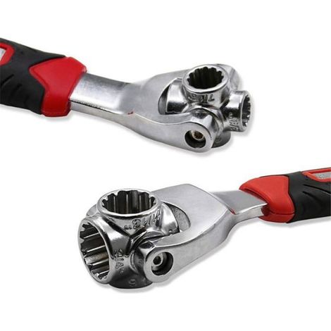 Clé À Douille - Tête Rotative 360° - Pour Écrous 8 À 19 Mm - Usage Bricolage Industriel Automobile - 1 Pièce (1/5)