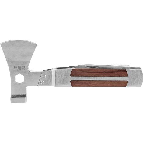 UTENSILE DA ESCURSIONE 11 IN 1 manico rivestito legno  - NEO