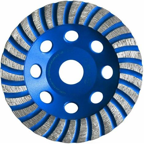 Disque Diamant - 125 mm - Alésage 22 mm - 12200 tr/min - Pour Meuleuse Angulaire - Béton Marbre Granit Pierre Brique Plâtre Chape Maçonnerie - 1 Pièce