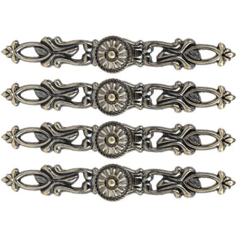 Poignées d'armoire rondes en Bronze, 4 pièces, poignées à trou unique, raccords de quincaillerie de meubles, décoration de la maison..DEBUNS (1/5)