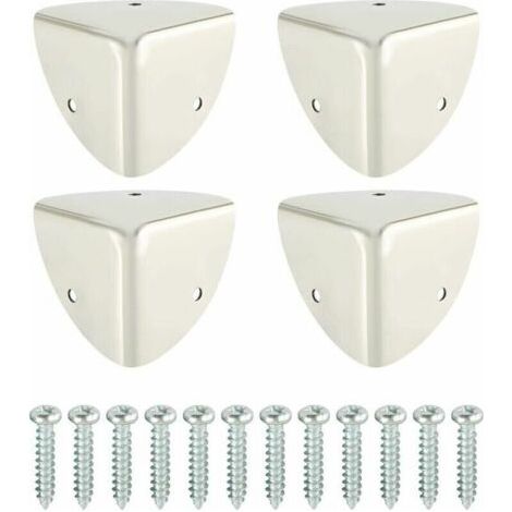 VURAHOME - Protection Coin de Table Protection d'Angle en Métal Antirouille Protecteur et Décoration Antichoc de Sécurité pour Enfant et Bébé pour Tables et Meubles Pointus, 4Pcs, Noir Mat, EBJ039B-4P (1/5)