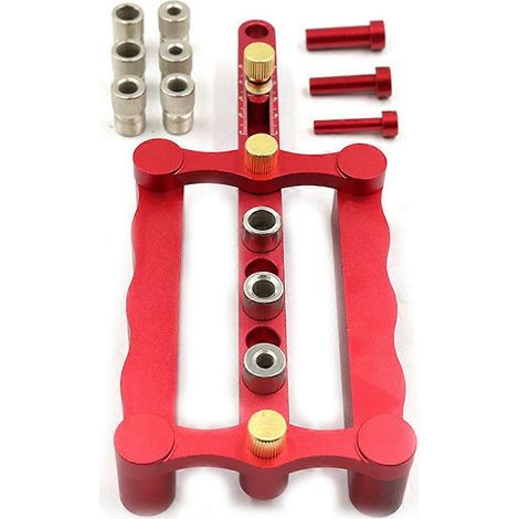 Kit de perçage et de positionnement de tourillons autocentrants pour le travail du bois (6/8/10 mm) (1/5)