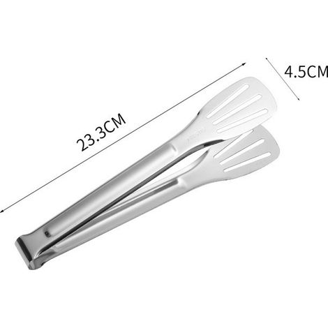 Küchenzange – Servierzange – Grillzange – Edelstahl 304 – Silber – 23,3 cm – Fleischzange – Grillzubehör – Spülmaschinenfest – Salatzange (1/5)