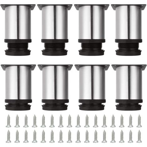 8 Stück verstellbare Möbelfüße, 80 mm Höhe, Schrankfüße