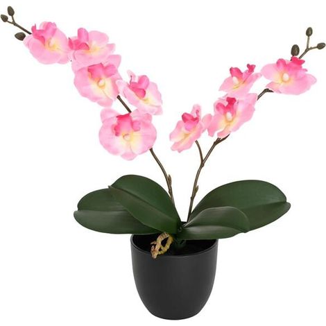 Bonsaï d'orchidée rose artificielle, 36 x 10 x 30 cm