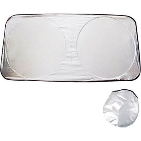 Pare-soleil pour pare-brise, pare-soleil de pare-brise avant de voiture, pare-soleil de voiture, protecteur UV de pare-brise intérieur, pare-soleil pliable et portable, 160x86CM (1/5)