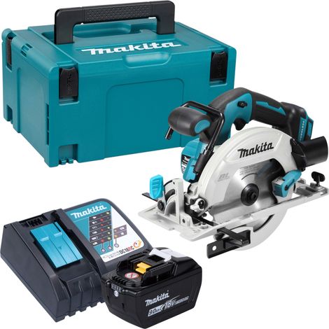 Scie circulaire sans fil Makita DHS 680 Z 18 V 165 mm sans balais + 1 batterie 9,0 Ah + chargeur + Makpac (1/5)
