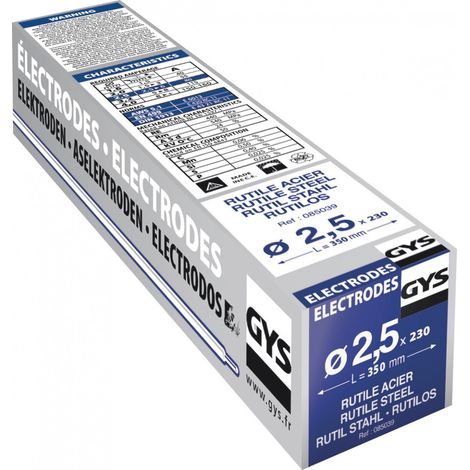 Electrode traditionnelle acier rutile bg 230 2,5