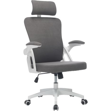 Silla de oficina ergonómica de malla con soporte lumbar y reposacabezas ajustables HOMVRA (1/5)
