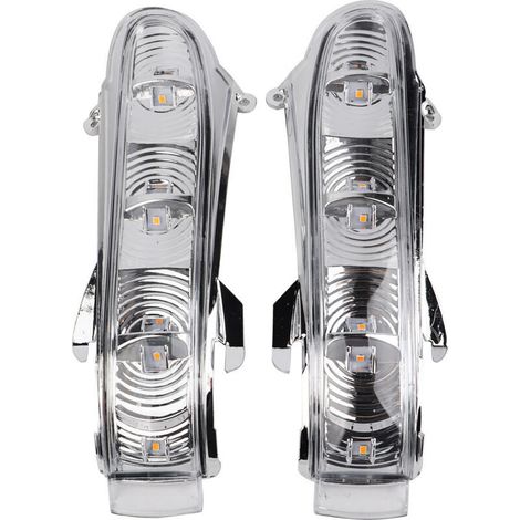 Paire Feux de Clignotant LED de Rétroviseur Lentille Claire pour Mercedes Benz W215 CL215 W220 99-03 (1/5)
