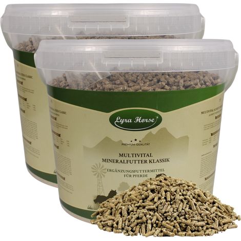 7,6 kg Lyra Horse® Multivital aliment minéral classique en seau