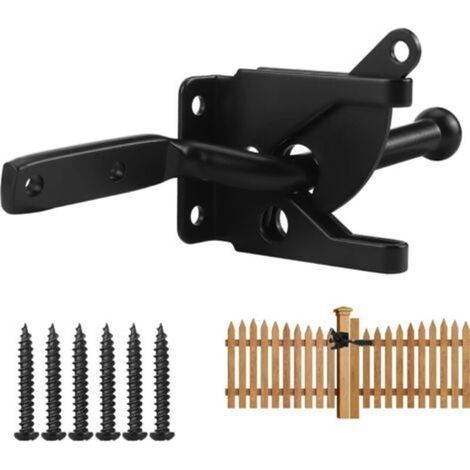 Gate Latch Stainless Steel Automatic Lever Gravity Auto Gate Latch Gate Latch Garden Gate Latch Locking for Garden Fence (1/5)