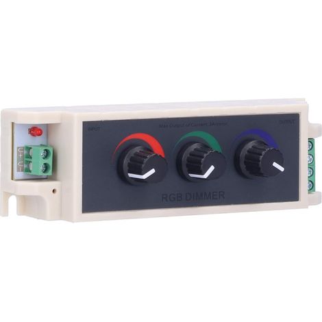 RGB Bouton Gradateur Variateur Lumière Smart LED Luminosité Contrôle 3 Canaux Contrôleur DC12-24V (1/5)