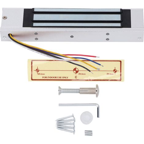Electric magnetic lock, 180KG, 350lbs, DC 12V, NC mode, five-wire electromagnet for single-door access control system (1/5)