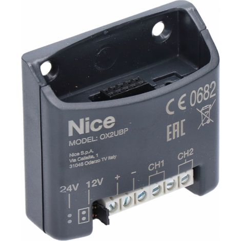 NICE OX2UBP Scheda Interfaccia Modulo Cablaggio Morsettiera Ricevitori Innesto