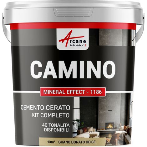 Kit microcemento camino - 10 m² (in 2 strati) Grano Dorato Beige - ARCANE INDUSTRIES