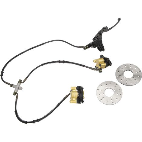 Étrier de frein avant double piston pour moto cross 50cc 110cc 125cc 150cc 200cc 250cc, plaquettes de disque pour quad ATV et go-kart, pièce de rechange robuste (1/5)