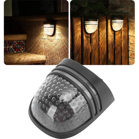 Lampes solaires pour clôtures, lampes solaires pour terrasses, appliques murales décoratives étanches d'extérieur, appliques murales solaires d'extérieur pour terrasses, escaliers, cours et allées. (1/5)