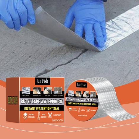 Waterproof butyl tape for roof leak sealing, moisture-proofing, strong adhesion, self-adhesive aluminum foil waterproof membrane -- 1mm5cm1m (1/5)