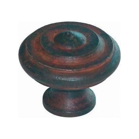 Bouton fer rouillé - Diamètre : 30 mm - Hauteur : 22 mm - Décor : Rouillé ciré - DUBOIS (1/2)