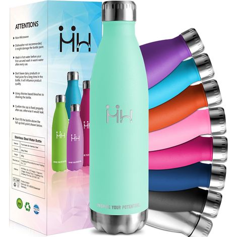 Gourde Isotherme - 1000ML - Gourde Inox isolé à Double Mur, Gourde Sport sans BPA, Bouteille Isotherme Étanche, Processus de revêtement en Poudre - Pour Boissons Chaudes Et Froides (1/5)