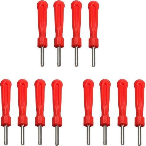 12 Pcs Pneu Valve Fondamentale Detachant Enlevement Pneu Outil de Reparation Vis Tournevis (1/2)
