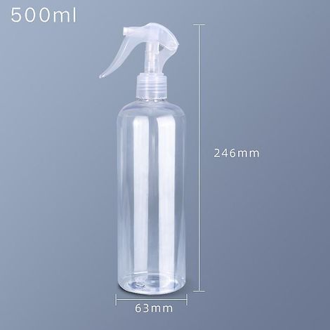 500 Ml Flacon Spray Vide, Lot De 1 Vaporisateur Pompe Vide En Plastique Conteneur De Bouteille Pour Plante, Cheveux, Nettoyage, Jardinage - Transp (1/5)