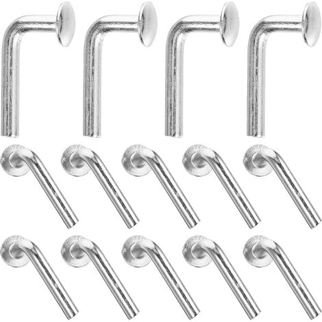 50pcs Goupilles de Sécurité Galvanisées en Fer Forme L pour Rayonnages à Palettes Garantissant Stabilité et Usage Polyvalent en Environnements Industriels et Commerciaux (1/5)