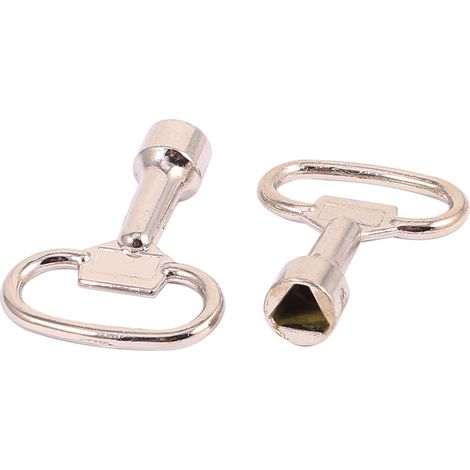 2pcs Clé Triangle Poubelle Clé douille pour 8mm Triangulaire Panneau Serrure Armoire (1/2)