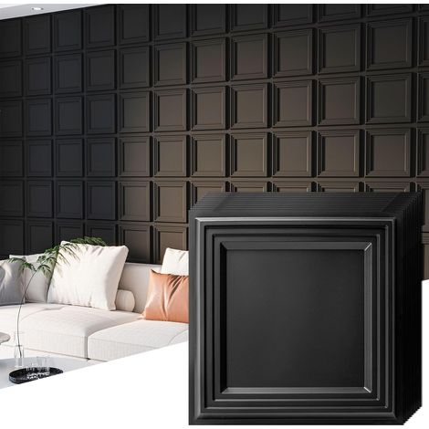 Lot de 33 panneaux muraux texturés 3D,panneau mural décoratif en PVC (1/5)