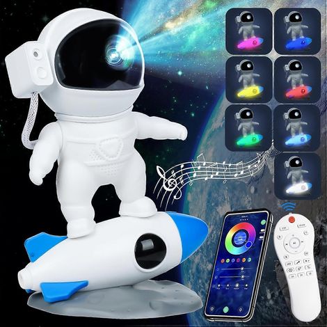 Projecteur galaxie astronaute pour chambre, projecteur d'étoiles avec lampe lune, veilleuse LED nébuleuse spatiale pour enfants, adolescents, garçons et adultes, jeux vidéo (1/5)