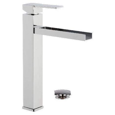 Miscelatore lavabo alto a cascata design moderno remer qubika Piletta di scarico: No (1/2)