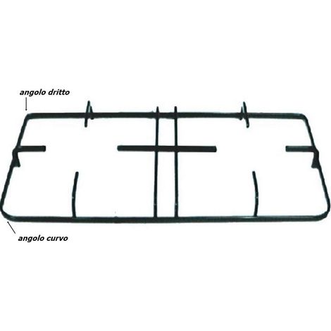 ARISTON GRIGLIA PER CUCINA 2 FUOCHI CM 45,8 x 23,4 SMALTATA NERA  P 0261 (1/2)