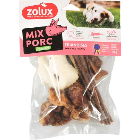 Friandises naturelles mix au Porc 190 g pour chien - zolux