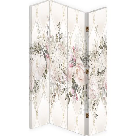 Paravento bilaterale 360, Fiori pastello - 145x170 (1/5)