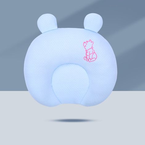 Oreiller bébé lavable 28263cm, oreiller bébé en latex, coussin correcteur de forme pour la tête, oreiller de modelage respirant pour nouveau-né, utilisable en toutes saisons (1/3)