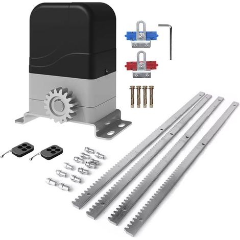 Kit d'ouvre-portes automatiques Kit d'ouverture de porte coulissante électrique Kit d'opérateur de porte automatique à moteur à courant alternatif avec Kit de capteur infrarouge à cadre en acier de 4 (1/5)