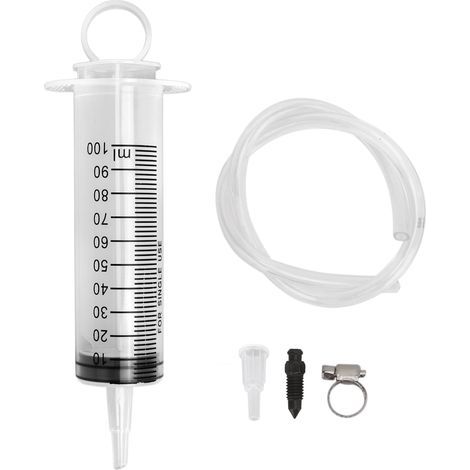 Kit de purge de frein à disque hydraulique pour moto, seringue de 100ML, tuyau de 50cm universel pour motos, Scooters, Quads (1/5)