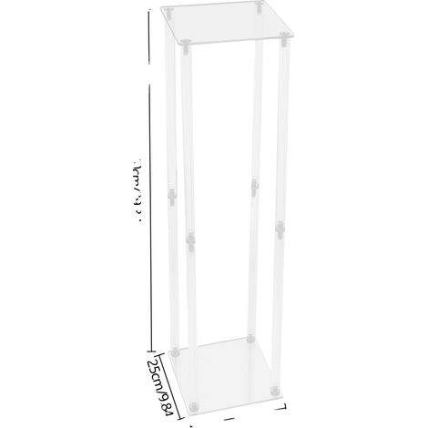 Soporte para flores de acrílico, material duradero, versátil para eventos, transparente (1/2)
